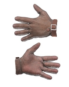 Перчатка кольчужная Manulatex GCM без манжеты, с полиуретановым ремешком (р.5-5,5)